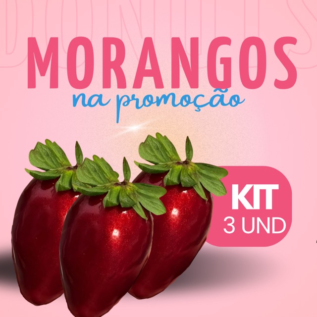 Kit 3 morangos do amor da Doceria Doce Encanto