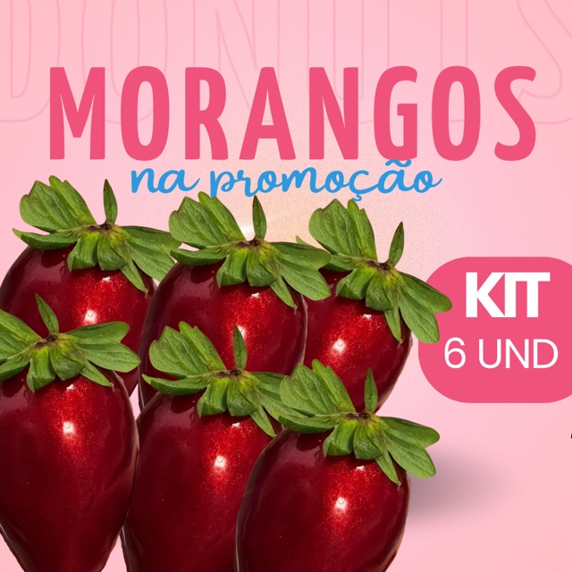 Kit 6 morangos do amor da Doceria Doce Encanto